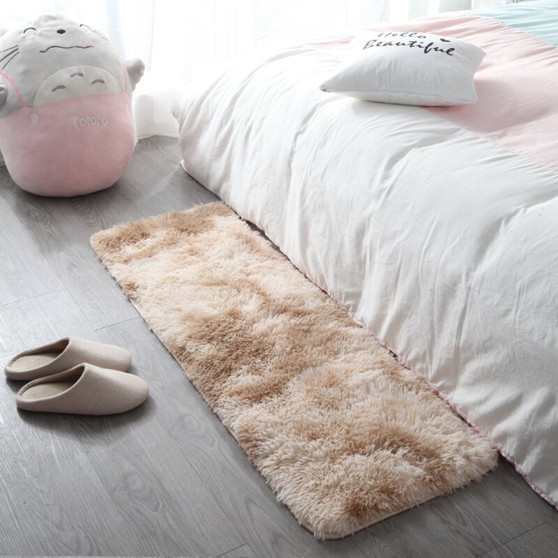 

Solid Faux Fur Floor Mat, Khaki