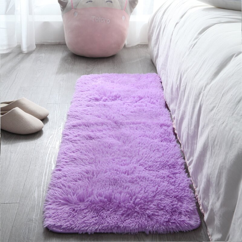 

Solid Plush Floor Mat, Purple