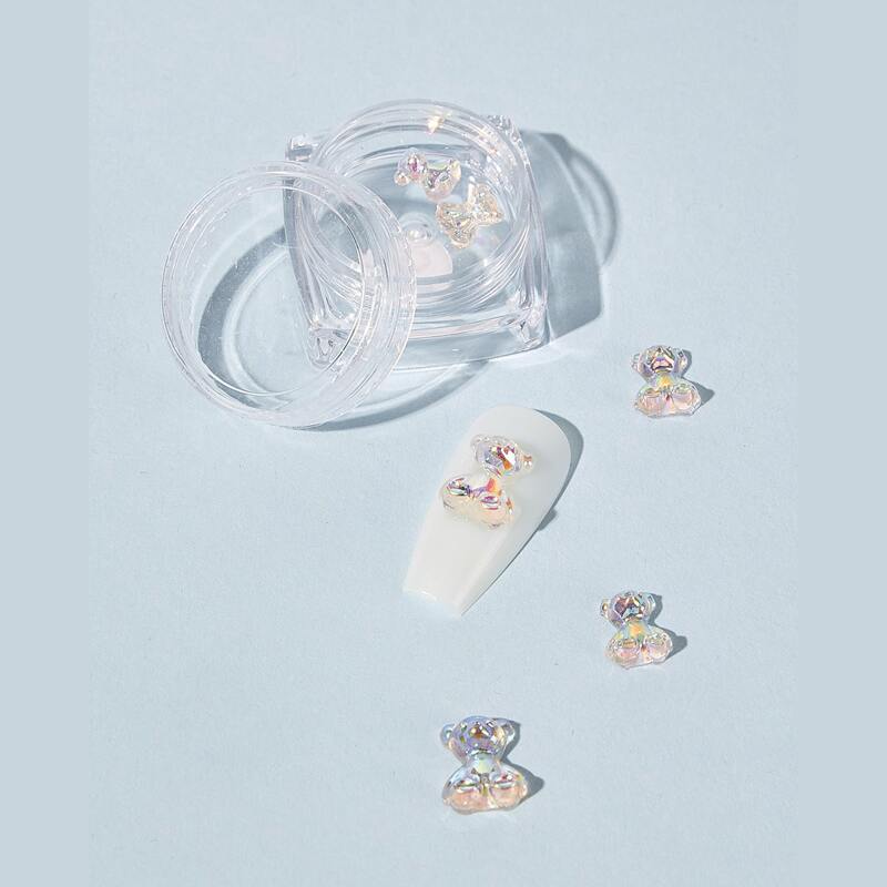 

1box Clear Bear Nail Art Decoration, Pink