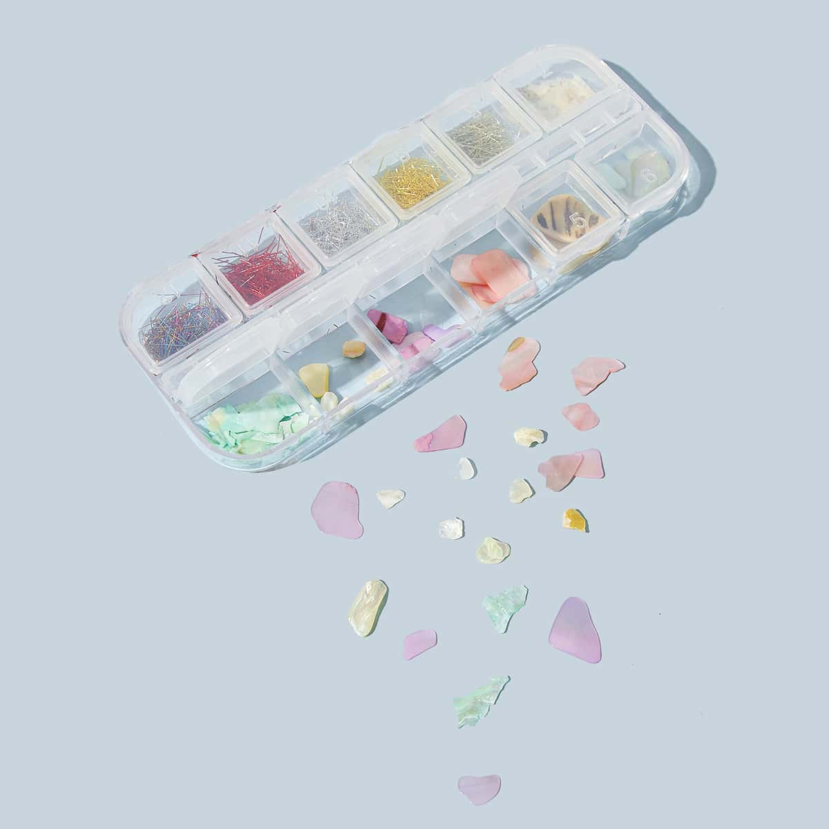 

1box Stone & Wire Line Nail Art Decoration, Multicolor