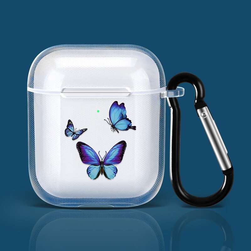 

Butterfly Print Clear Airpods Case