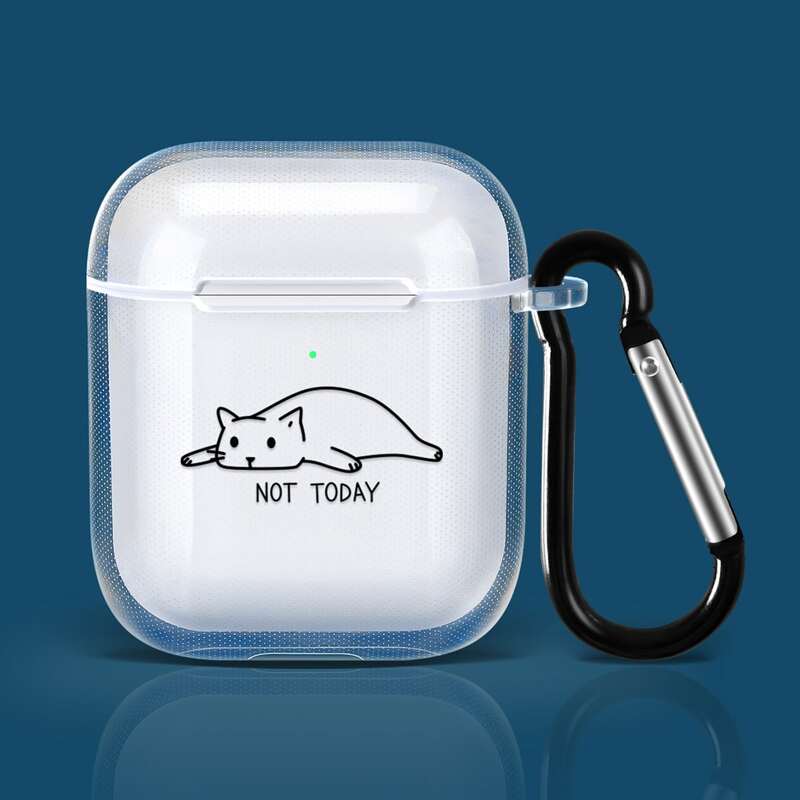

Cartoon Cat Clear Airpods Case