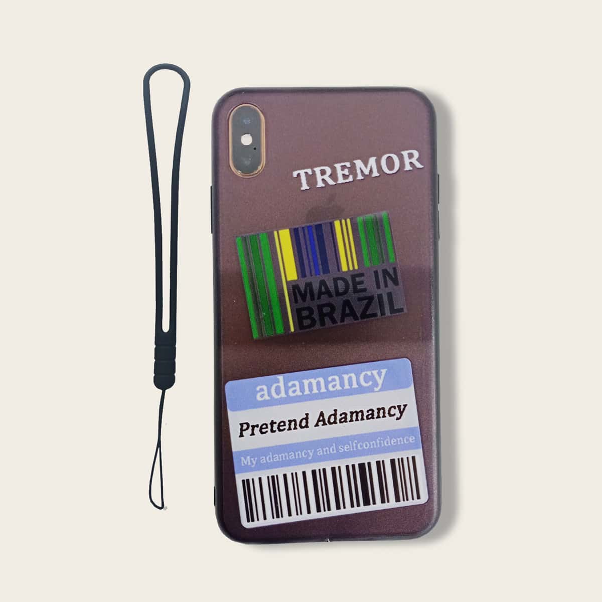 

Barcode Pattern Phone Case With Lanyard, Multicolor