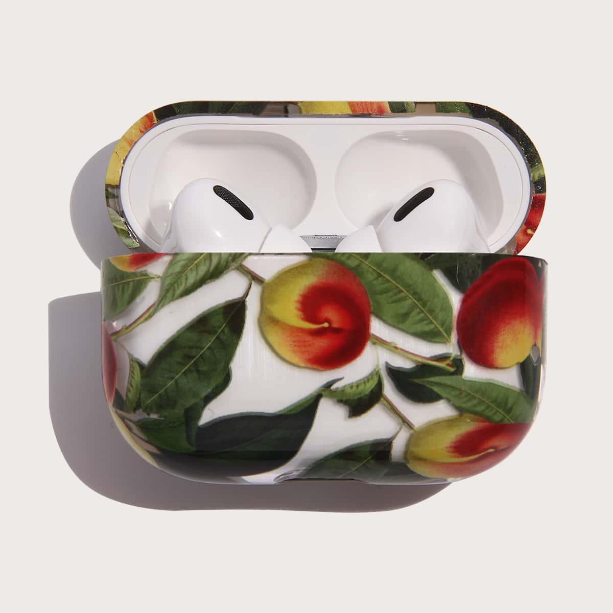 

Peach Print Airpods Case, Multicolor