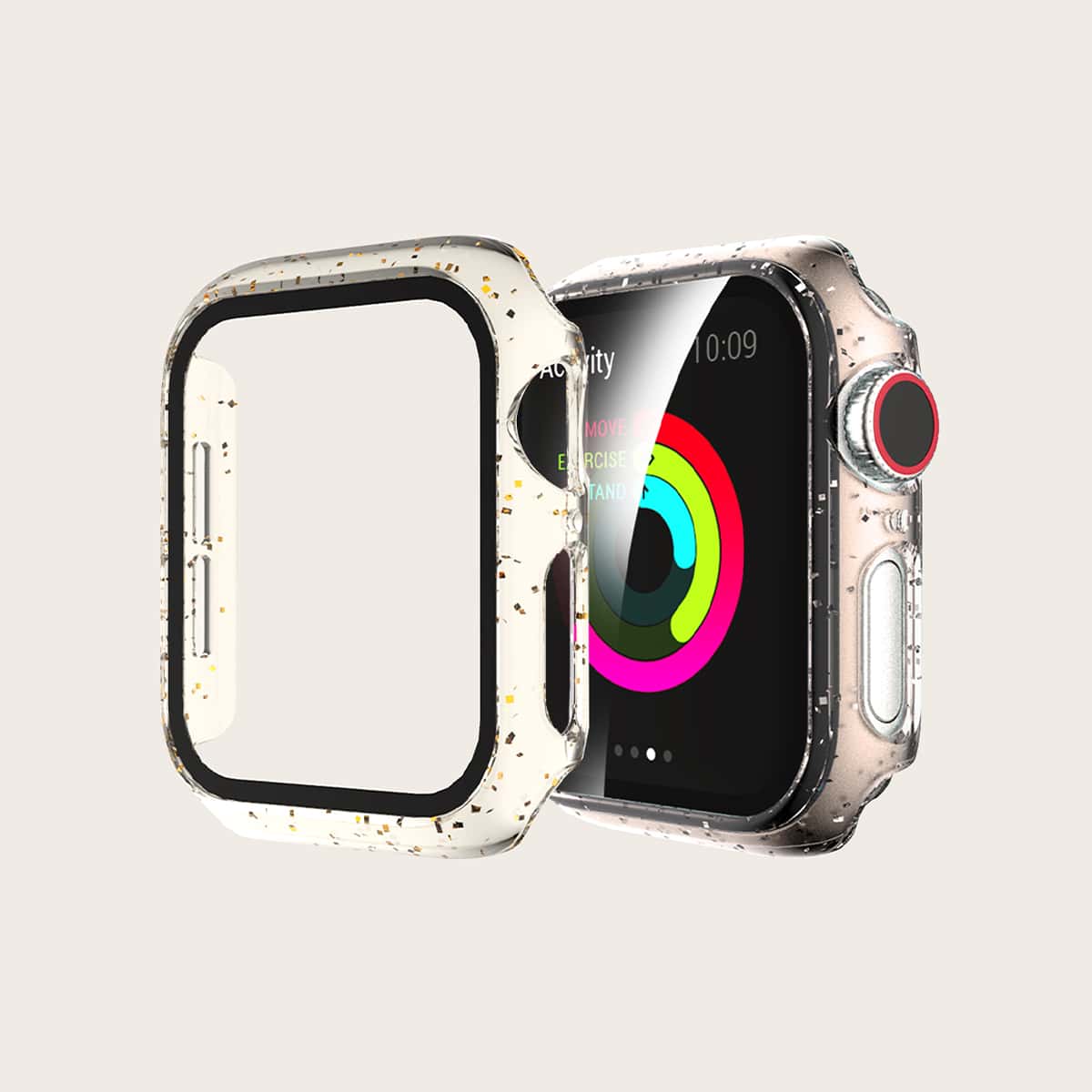 

Ultra-thin Tempered Glass Clear iWatch Case, Gold