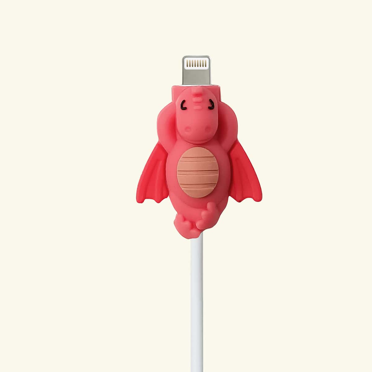 

Cartoon Dinosaur Shaped Data Cable Protector, Red