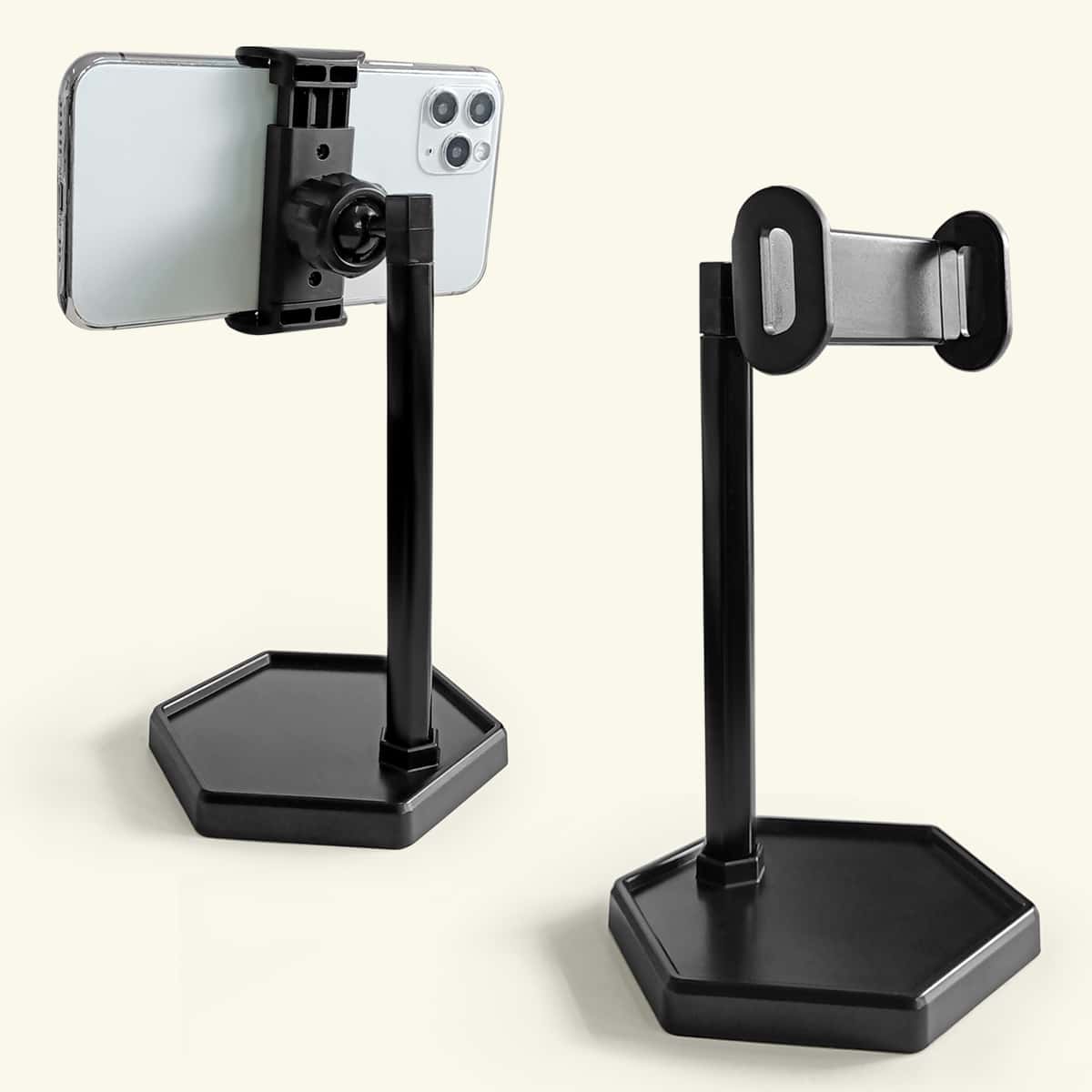 

1pc Table Adjustable Universal Phone Holder, Black