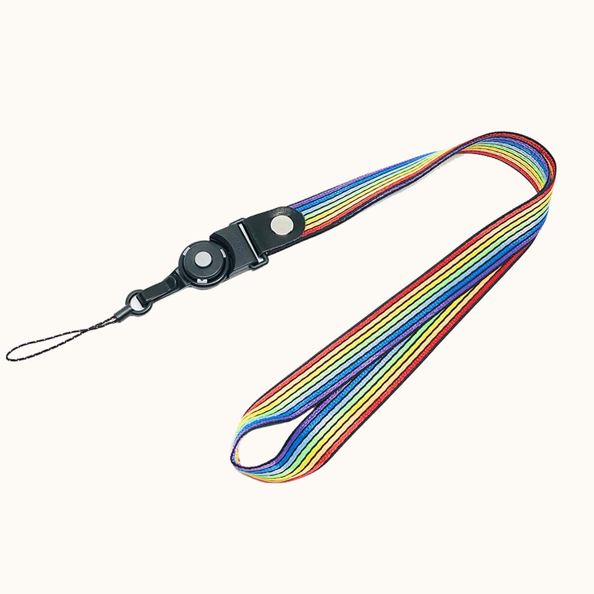 

Rainbow Stripe Pattern Phone Lanyard, Multicolor
