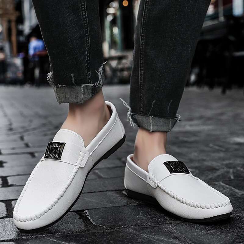 

Guys Slip On Loafers, White