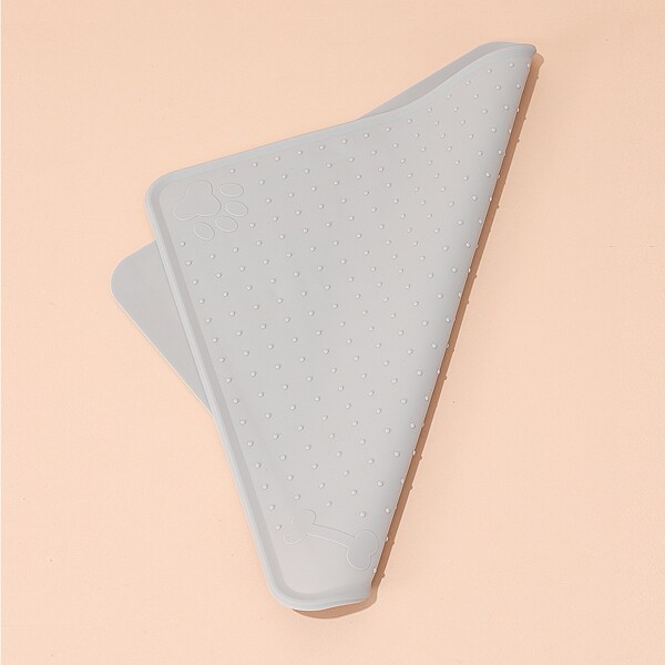 

1pc Cat Silicone Placemat, Grey