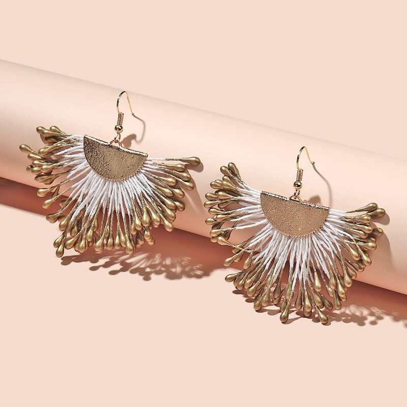 

Tassel Decor Drop Earrings, Multicolor