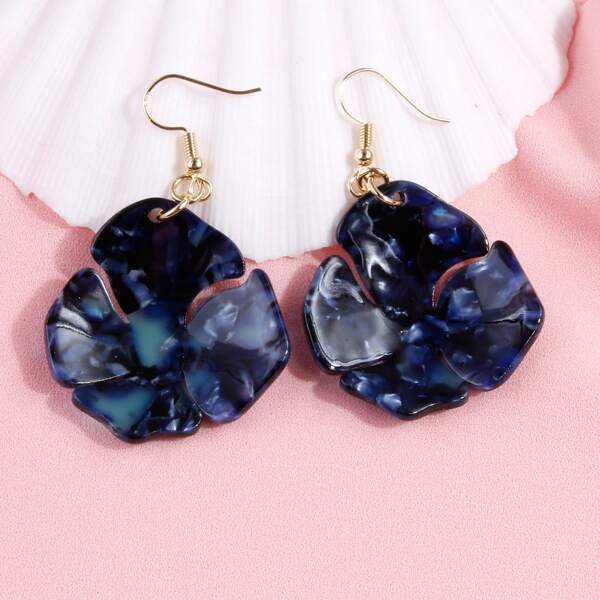 

Irregular Acrylic Charm Drop Earrings, Multicolor