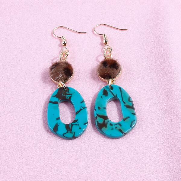 

Hollow Out Charm Drop Earrings, Multicolor