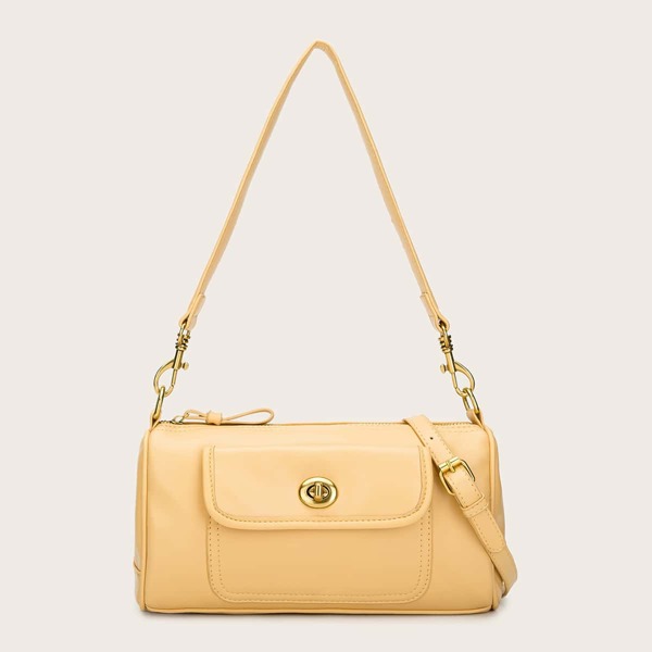 

Twist Lock Shoulder Bag, Yellow