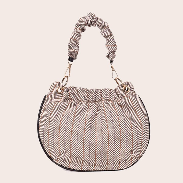 

Chevron Shoulder Bag, Khaki