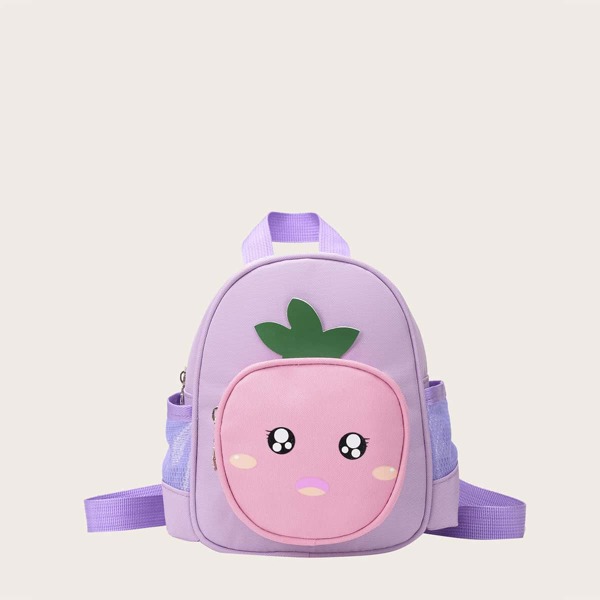 

Girls Cartoon Design Backpack, Purple