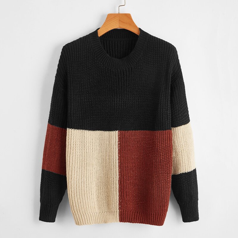 

Colorblock Knit Sweater, Multicolor