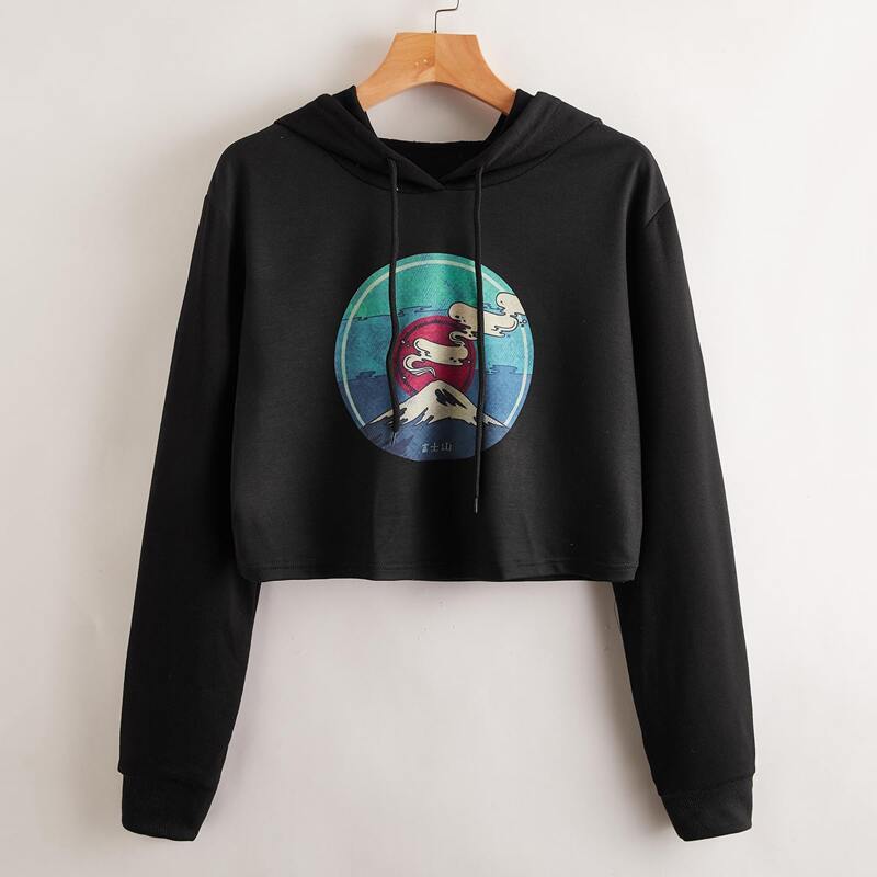 

Mountain Graphic Hoodie, Black