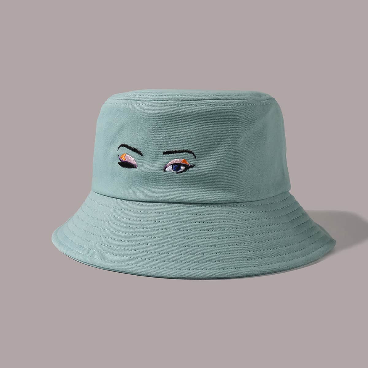 

Embroidery Decor Bucket Hat, Blue
