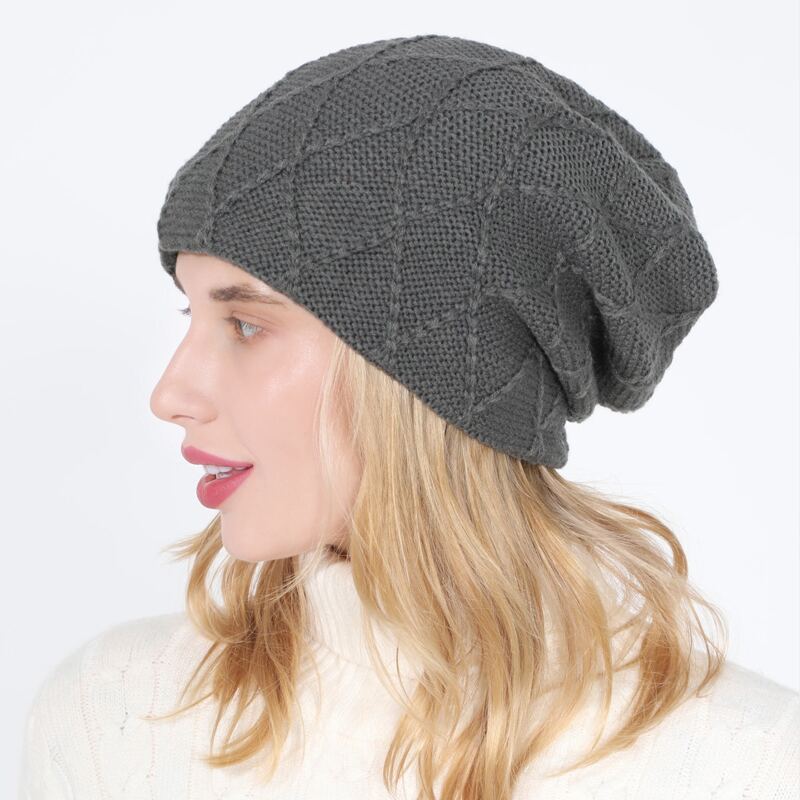 

Solid Knit Beanie, Grey