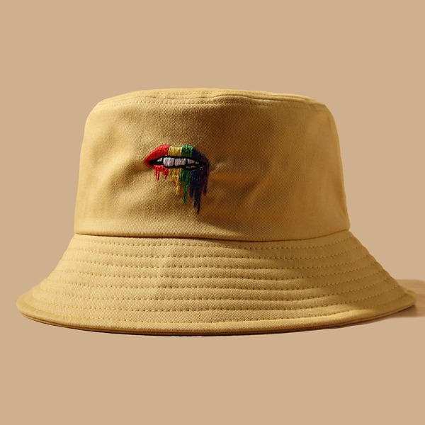 

Embroidery Decor Bucket Hat, Yellow