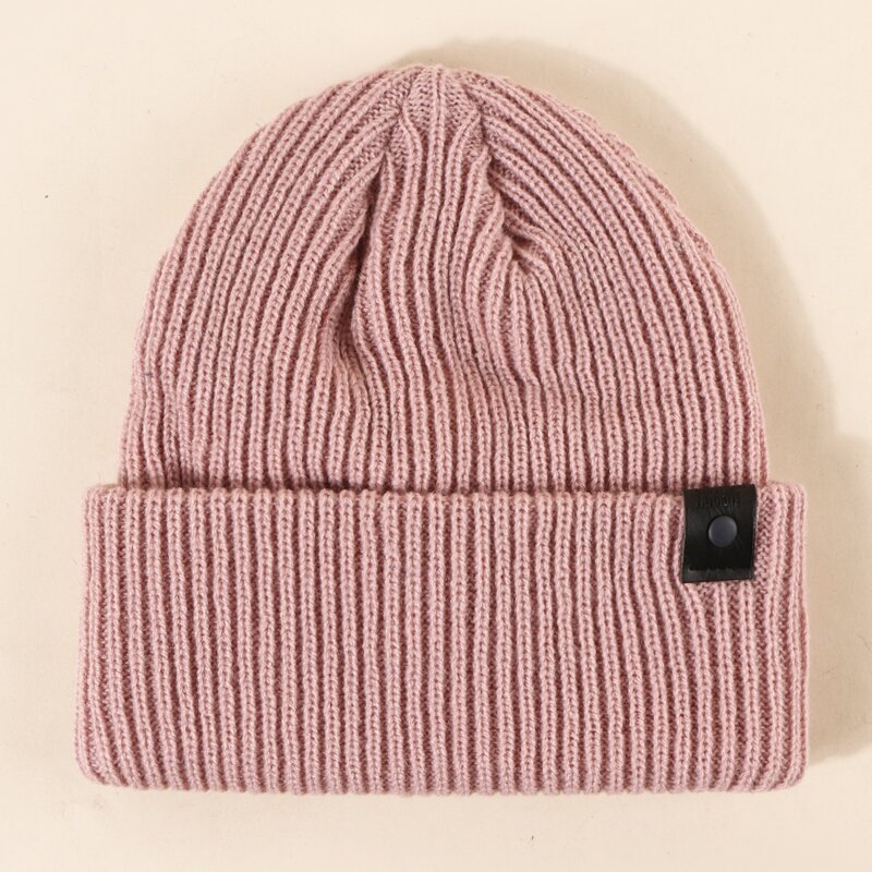 

Minimalist Knit Beanie, Pink