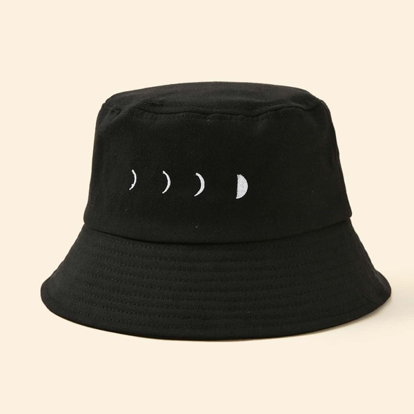 

Embroidery Decor Bucket Hat, Black