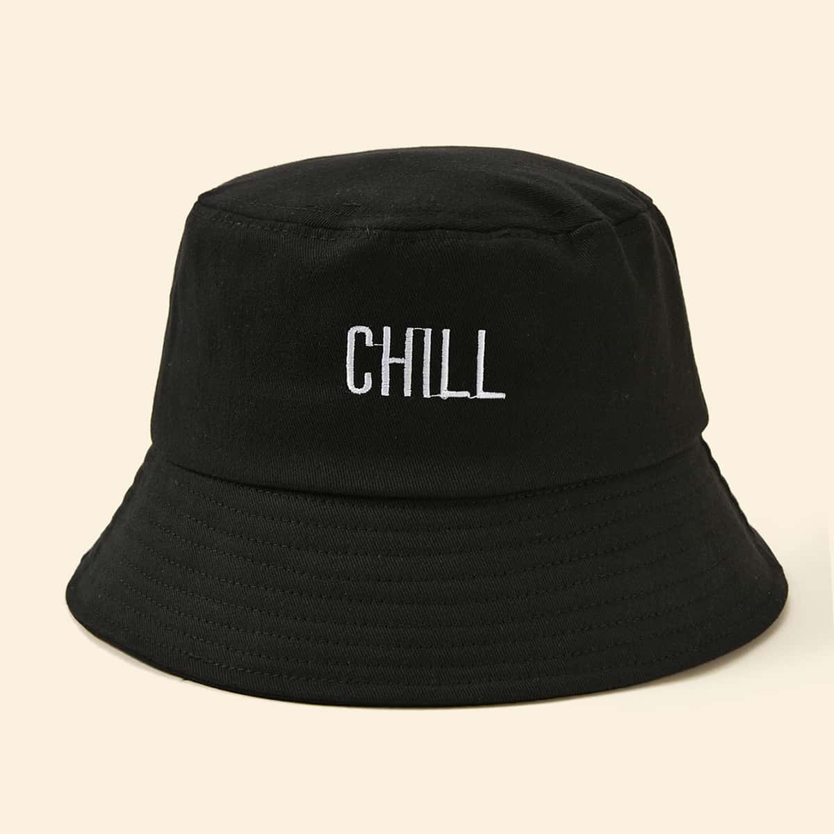 

Embroidery Decor Bucket Hat, Black