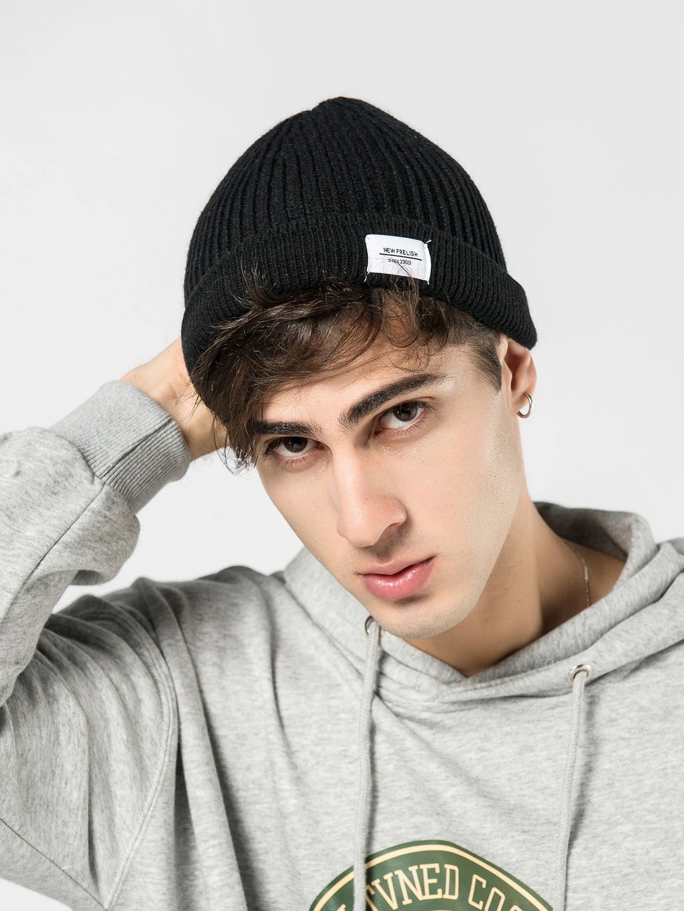 Homme Bonnet Avec Detail Label Mode En Ligne Shein France