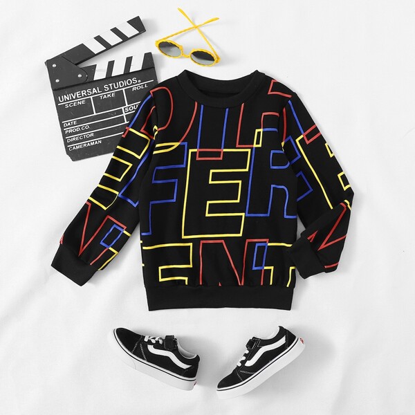 

Toddler Boys Letter Graphic Sweatshirt, Multicolor