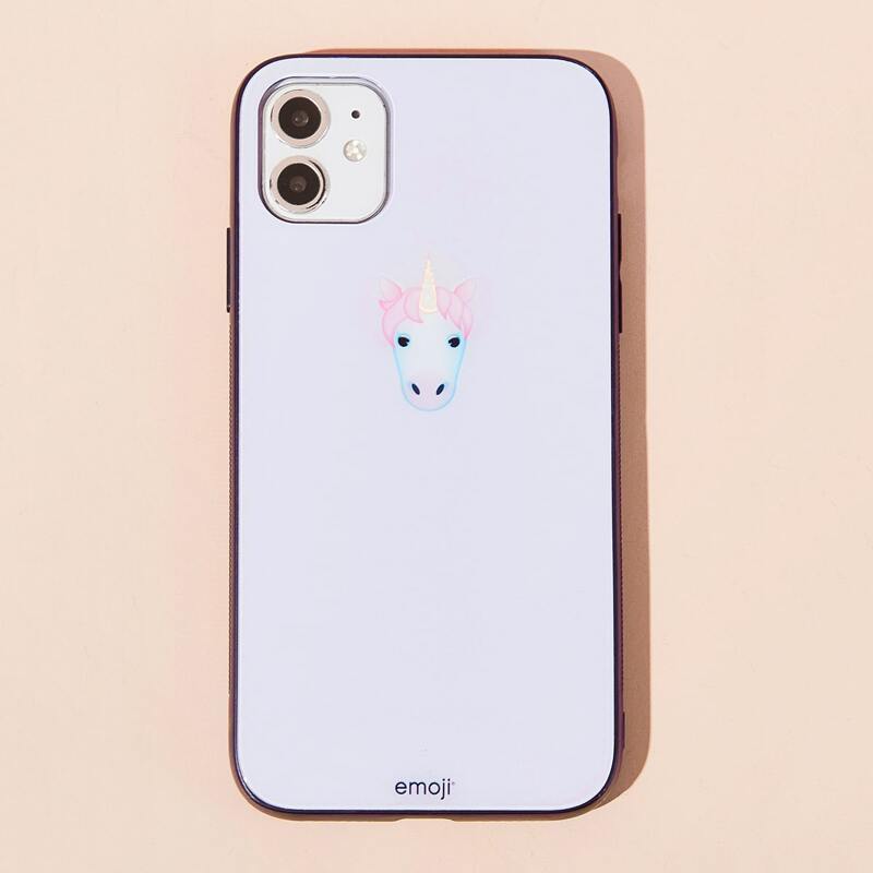 

Unicorn Print iPhone Case, Mauve purple