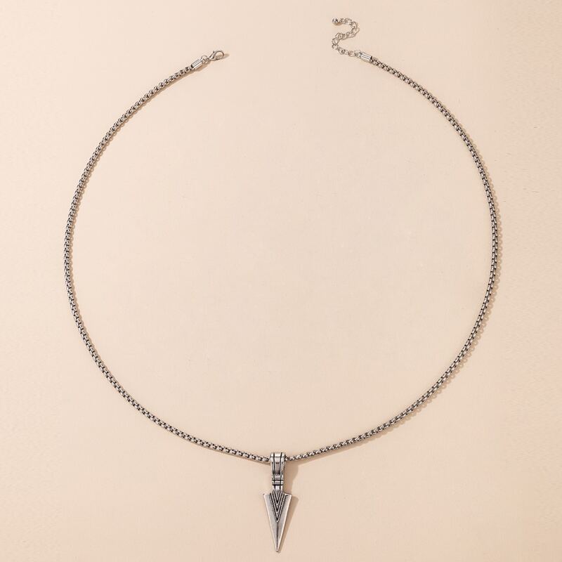 

Guys Arrow Pendant Necklace, Silver