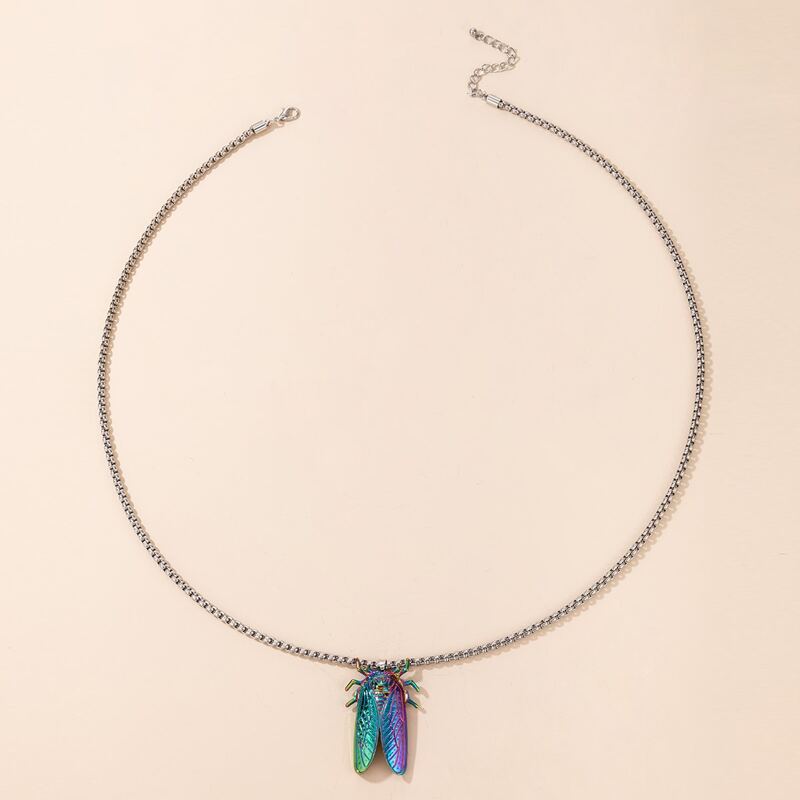 

Guys Insect Pendant Necklace, Silver
