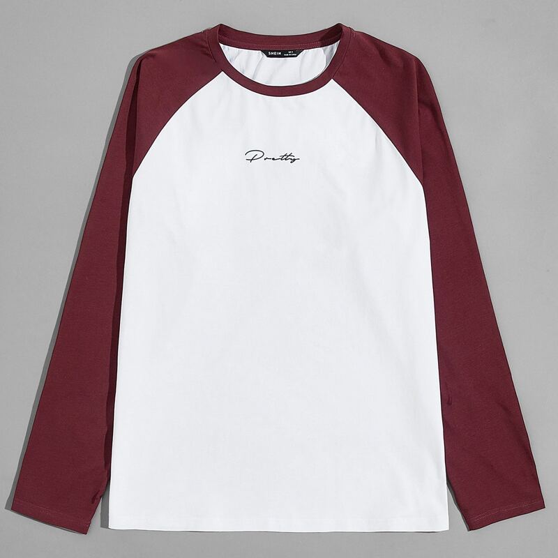 

Guys Colorblock Letter Graphic Raglan Sleeve Tee, White