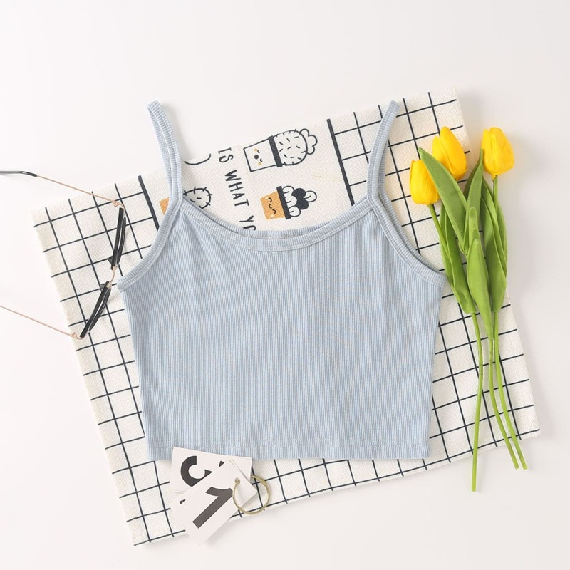 

Solid Crop Cami, Baby blue