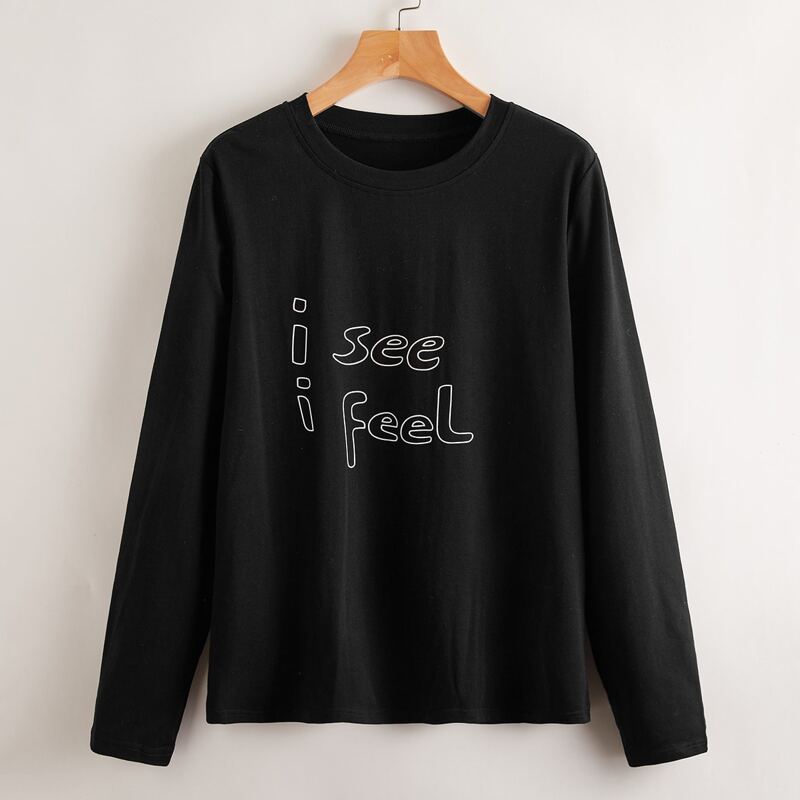 

Letter Graphic Tee, Black