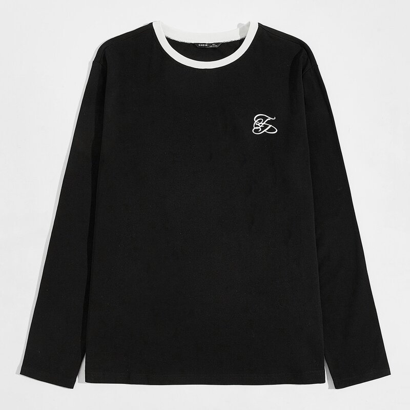 

Guys Graphic Print Form Fitting Tee, Black