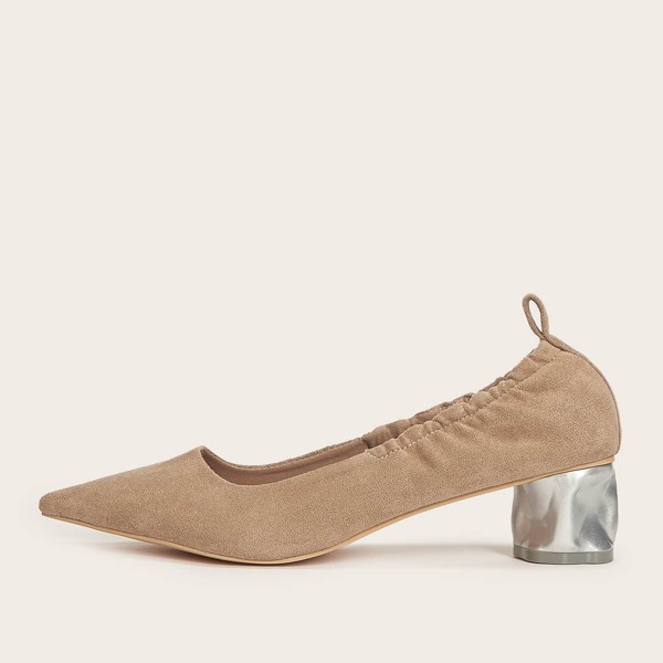 

Point Toe Mid Heel Pumps, Dusty pink