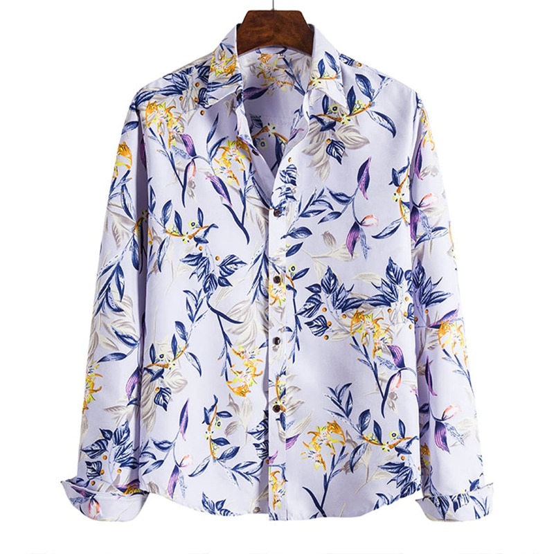 

Guys Floral Print Button Up Shirt, Multicolor