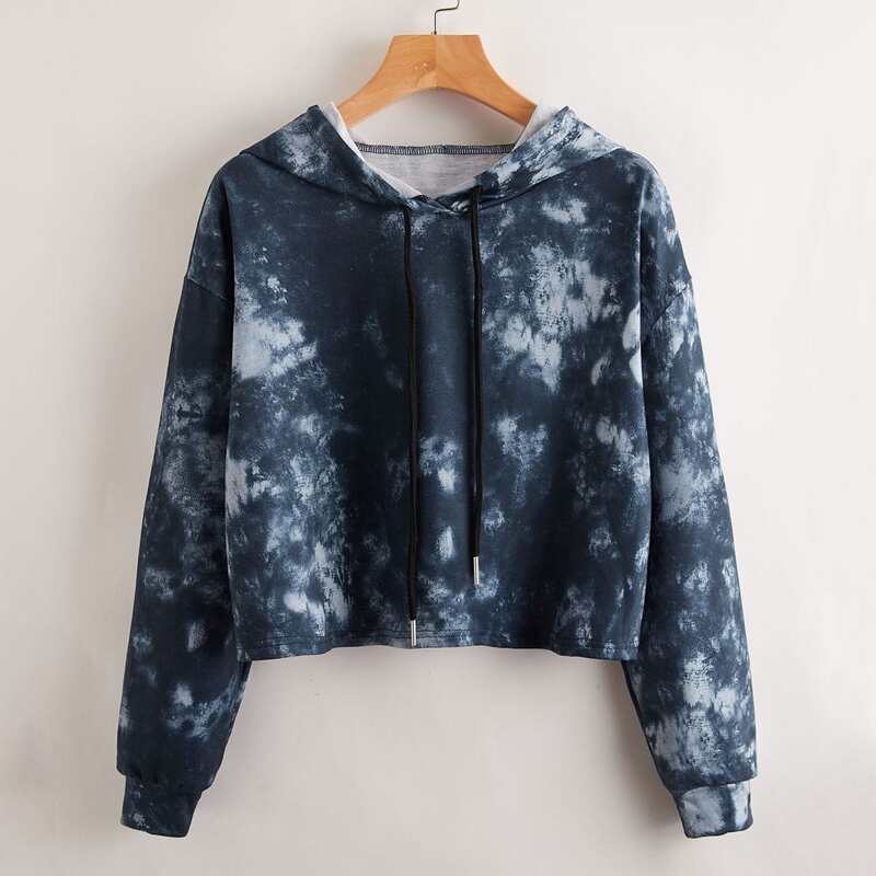 

Tie Dye Drawstring Hoodie, Multicolor