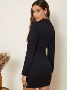 Firerie 翻領雙排扣西裝外套洋裝