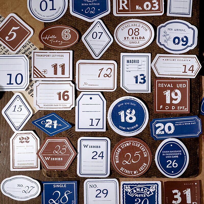 

40pcs Digital Print Sticker, Multicolor
