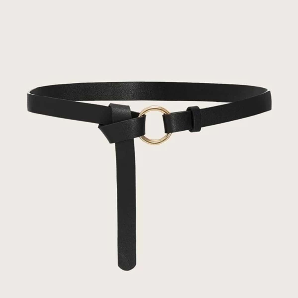 

Ring Buckle Belt, Black