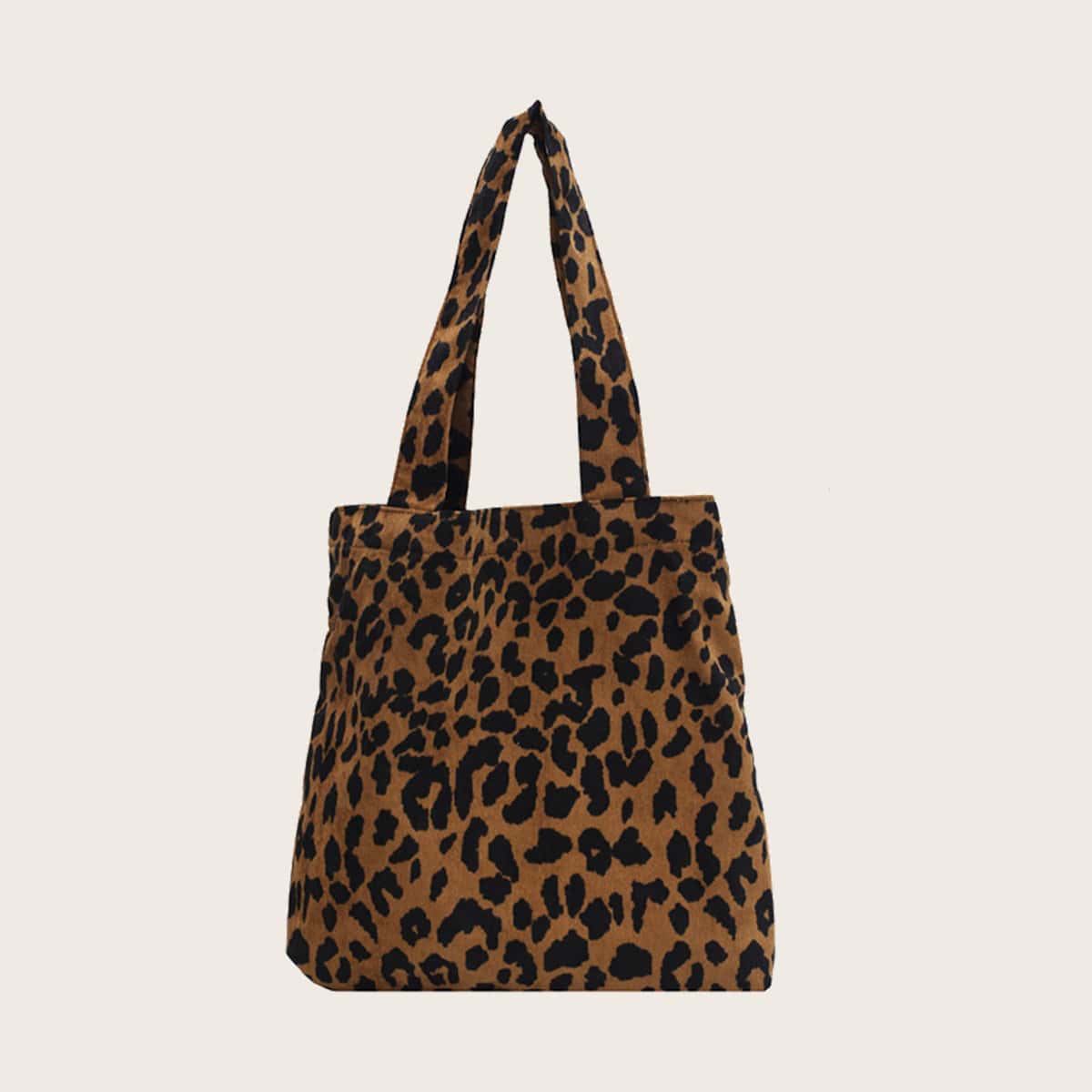 

Leopard Pattern Shopper Bag, Brown