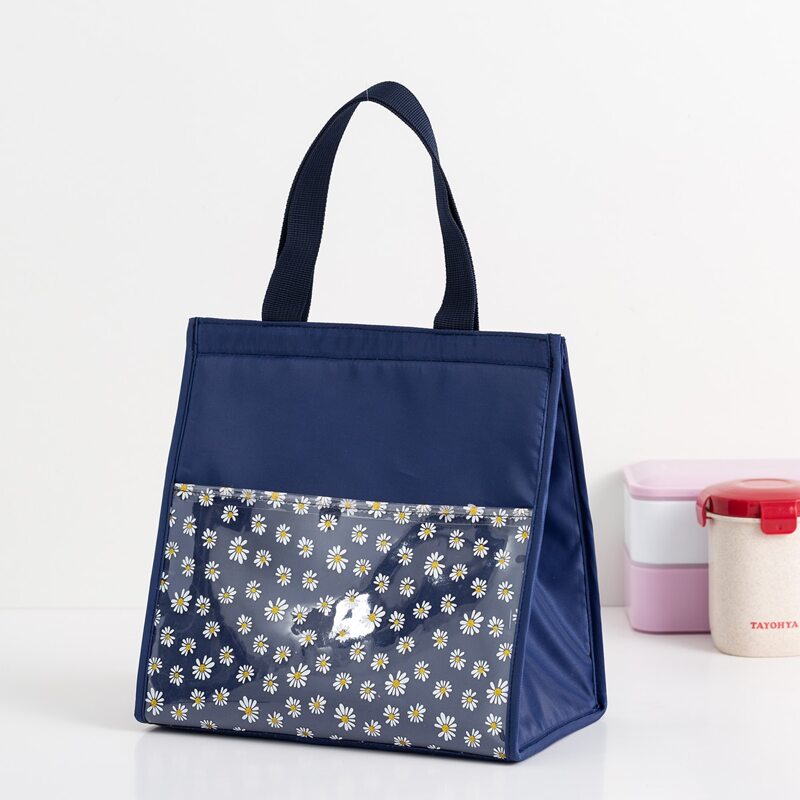 

Daisy Print Insulated Lunch Bag, Navy blue