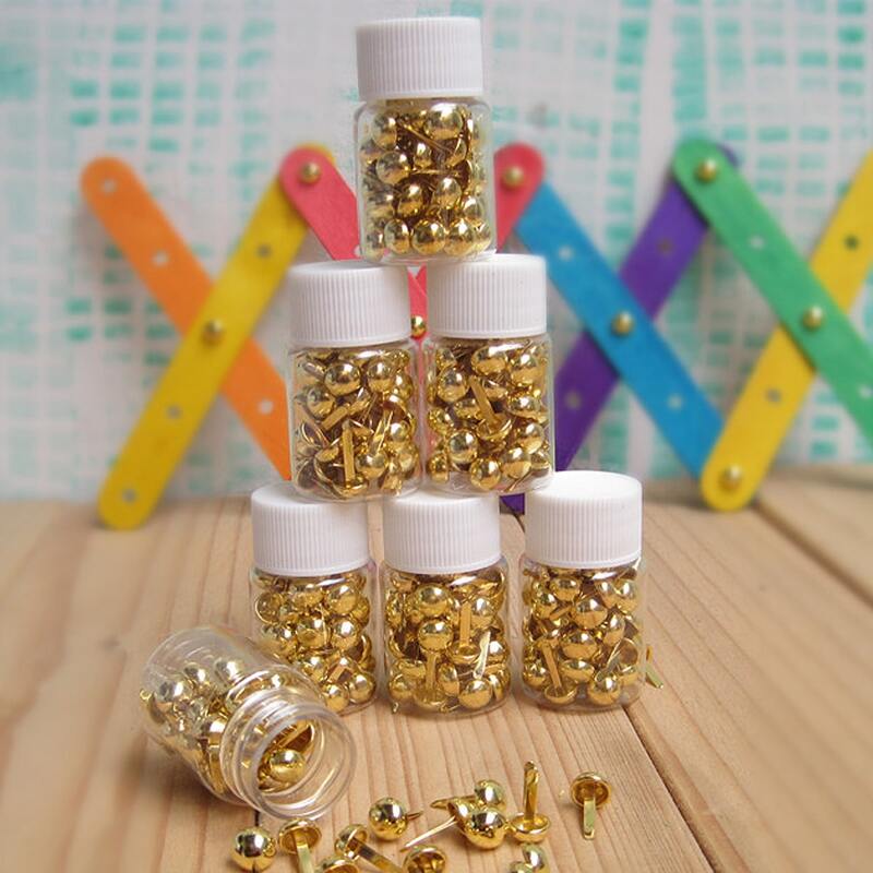 

1box Metal Brads, Gold