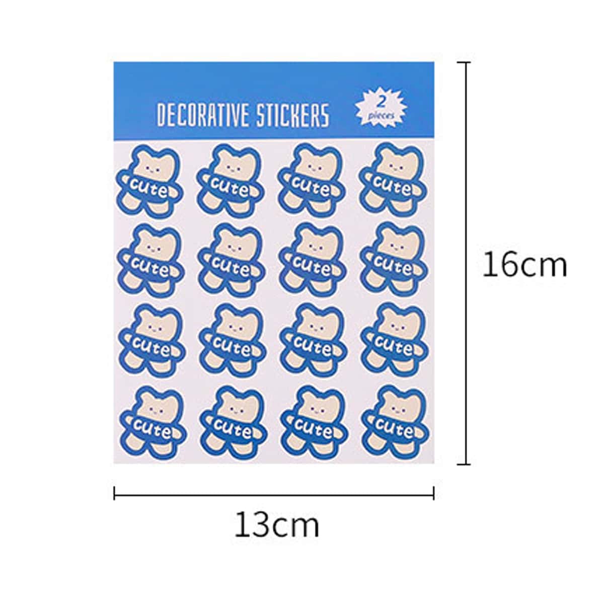 

2sheets Random Cartoon Sticker, Multicolor
