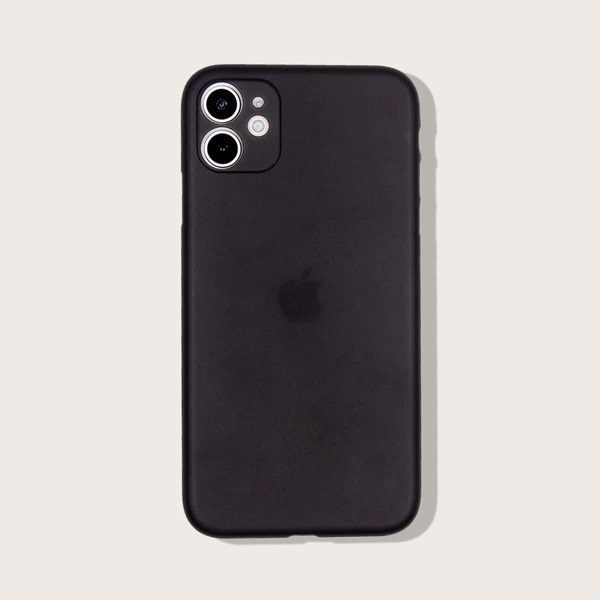 

Однотонный ультратонкий чехол для iPhone, Чёрный