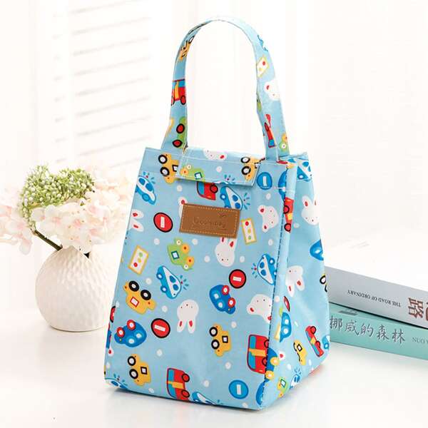 

Cartoon Graphic Insulated Lunch Bag, Multicolor