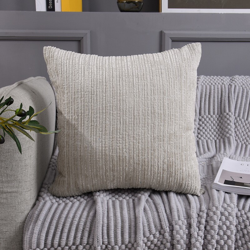 

Solid Color Cushion Cover Without Filler, Grey